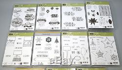 BRAND NEW Retired STAMPIN' UP! STAMP SET Lot of 11 CLEAR MOUNT SETS! 147 Stamps