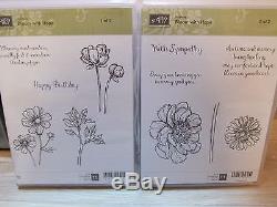 BRAND NEW Stampin Up BLOOM WITH HOPE Clear-Mount Stamp Set