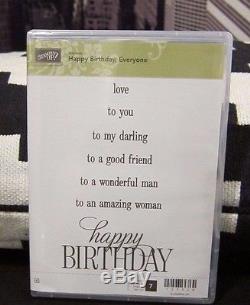 BRAND NEW Stampin Up Happy Birthday Everyone Clear-Mount Stamp Set