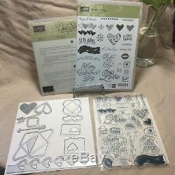BRAND NEW Stampin' Up SEALED WITH LOVE stamp set & LOVE NOTES FRAMELITS