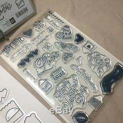 BRAND NEW Stampin' Up SEALED WITH LOVE stamp set & LOVE NOTES FRAMELITS