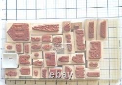 BUILD A DOLLHOUSE Stampin' Up! 32 WM Rubber Stamp Set Furniture Family abx55