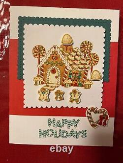 CANDY CANE CHRISTMAS SET Gingerbread House Stampin Up! Wood Rubber Stamp