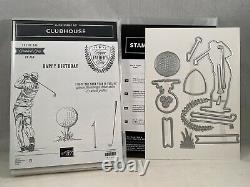 CLUBHOUSE Stamp Set & GOLF CLUB Dies By Stampin Up New Birthday Fathers Day