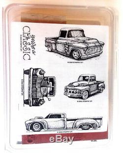 Classic Pickups Rubber Stamps Trucks Old Rare Vintage Autos Retired Set Rare