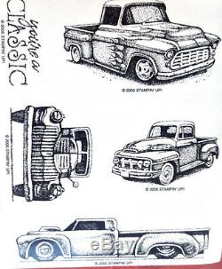 Classic Pickups Rubber Stamps Trucks Old Rare Vintage Autos Retired Set Rare