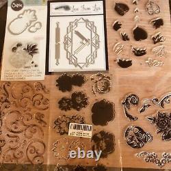 Clear Stamps Set and Craft Dies Mega Bundle 50+ Sets -Stampin Up, Sizzix, Others