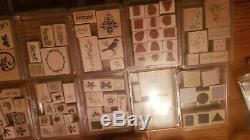 Collection Stampin' Up! WOOD Mounted Stamp Sets, Retired. Fast Shipping
