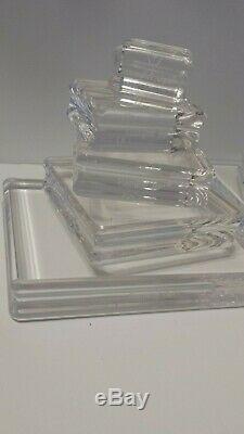 Complete Set of Stampin Up ACRYLIC BLOCK Bundle in Storage Caddy Used