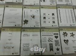 (DD) (A32) Retired Stampin Up 34 Stamp Sets in Cases