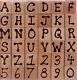 Dot Alphabet Wood Rubber Stamp Set for stampin up cards