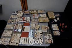 Estate Sale Lot Vintage 226 pc Stampin Up Stamps Sets Lot Stamp Crafting Craft