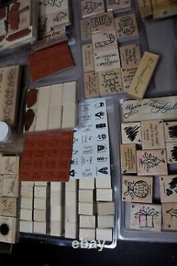 Estate Sale Lot Vintage 226 pc Stampin Up Stamps Sets Lot Stamp Crafting Craft