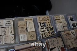 Estate Sale Lot Vintage 226 pc Stampin Up Stamps Sets Lot Stamp Crafting Craft