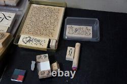 Estate Sale Lot Vintage 226 pc Stampin Up Stamps Sets Lot Stamp Crafting Craft