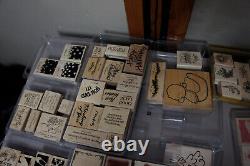 Estate Sale Lot Vintage 226 pc Stampin Up Stamps Sets Lot Stamp Crafting Craft