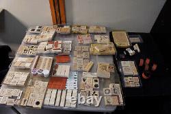 Estate Sale Lot Vintage 226 pc Stampin Up Stamps Sets Lot Stamp Crafting Craft