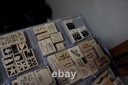 Estate Sale Lot Vintage 226 pc Stampin Up Stamps Sets Lot Stamp Crafting Craft