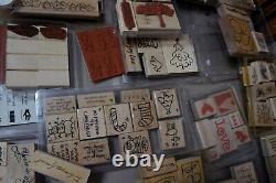 Estate Sale Lot Vintage 226 pc Stampin Up Stamps Sets Lot Stamp Crafting Craft