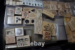 Estate Sale Lot Vintage 226 pc Stampin Up Stamps Sets Lot Stamp Crafting Craft