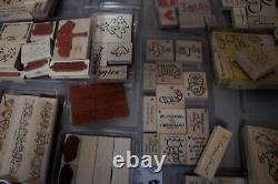 Estate Sale Lot Vintage 226 pc Stampin Up Stamps Sets Lot Stamp Crafting Craft