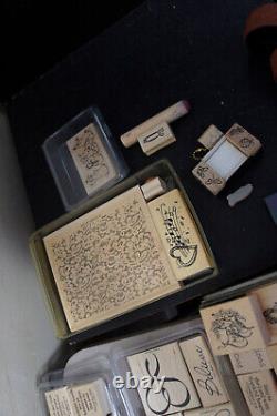 Estate Sale Lot Vintage 226 pc Stampin Up Stamps Sets Lot Stamp Crafting Craft