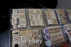 Estate Sale Lot Vintage 226 pc Stampin Up Stamps Sets Lot Stamp Crafting Craft