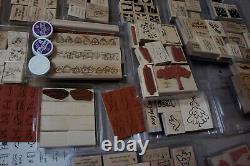 Estate Sale Lot Vintage 226 pc Stampin Up Stamps Sets Lot Stamp Crafting Craft