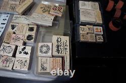 Estate Sale Lot Vintage 226 pc Stampin Up Stamps Sets Lot Stamp Crafting Craft