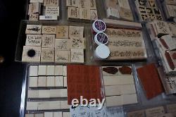 Estate Sale Lot Vintage 226 pc Stampin Up Stamps Sets Lot Stamp Crafting Craft