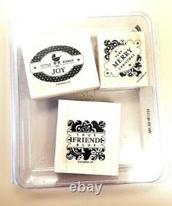 Friend, Merry Christmas Bundle Joy Occasions Rubber Stamps Set Stampin Up Title