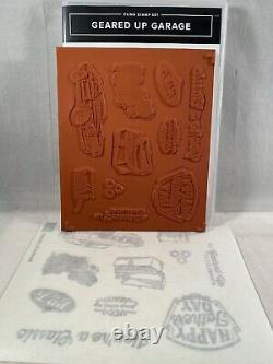 GEARED UP GARAGE Stamp Set GARAGE GEARS Dies Cars Oil Dad Fathers Day Bolts
