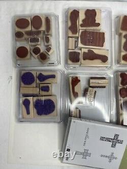 GIANT Lot of Stampin' Up Stamp Sets wood Backed Rubber Retired Stamps New Stamps