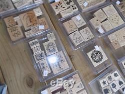 Gigantic Lot of Complete Sets of Stampin Up Rubber Stamps Over 850 in Cases