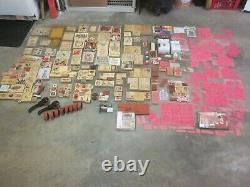 Gorgeous Rubber Stamp Lot Art Vintage Large Craft Stampin Up Scrapbook MOST NEW
