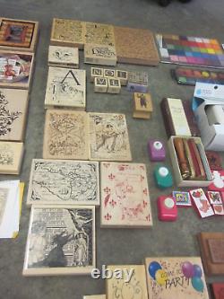 Gorgeous Rubber Stamp Lot Art Vintage Large Craft Stampin Up Scrapbook MOST NEW