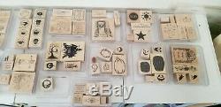 Grab box of Stampin Up! Stamp sets retired Used