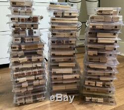 HUGE 90 set lot. Stampin' Up wood mount rubber stamps vintage, many retired sets