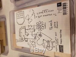 HUGE LOT 40+ SETS Stampin Up Rubber Stamps Classic Pickups, BBQ, Scouts