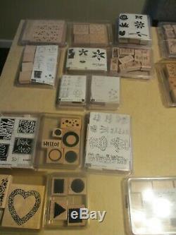 HUGE LOT OF STAMPIN' UP MOST NEW IN CASES 32 SETS 280+ Stamps