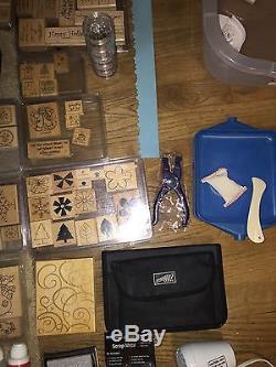 HUGE LOT Retired Stampin' Up Stamp Sets, Catalogs, Ink, Embossing, Punches