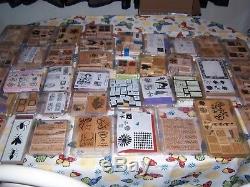 HUGE LOT Stampin Up Wooden Stamp Sets- 43 sets (300+ stamps)