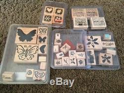 HUGE LOT Stampin Up rubber stamp Collection LOT OF 24 SETS