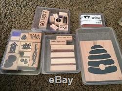 HUGE LOT Stampin Up rubber stamp Collection LOT OF 24 SETS
