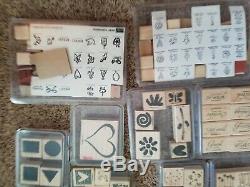 HUGE LOT of 41 SETS Stampin' Up! 370+ Wood Mounted Stamps