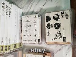 HUGE LOT of 97 Stampin' Up! Stamps Sets NEW EUC Cling Clear Wood Retired RARE