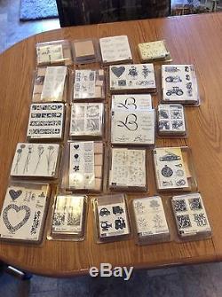 HUGE LOT of STAMPIN UP Retired Stamp Sets Wood New Unmounted
