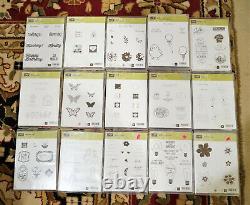 HUGE LOT of Stampin Up Sets Christmas Butterfly Chick Happy Birthday Flowers +