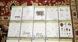 HUGE LOT of Stampin Up Sets Christmas Stamps Mixed Sets Happy Birthday Flower +