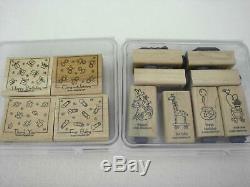 HUGE Lot 29 Stampin' Up Stamp Sets Holiday Christmas Love Friends Words Nature